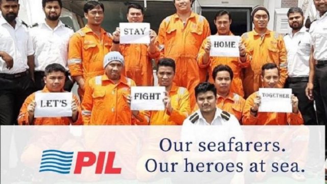 Ships sound horns in support of “unsung heroes of global trade”