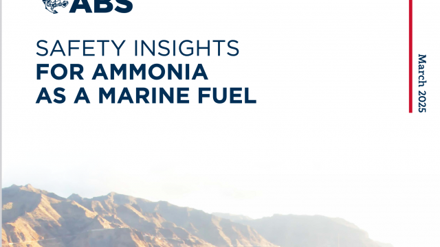 ABS publishes industry-leading safety insights for ammonia as a marine fuel ​​​​​​​